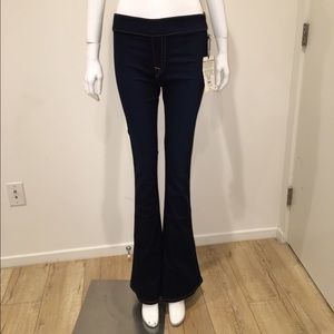 True Religion Pull On Flared Dark Pants
