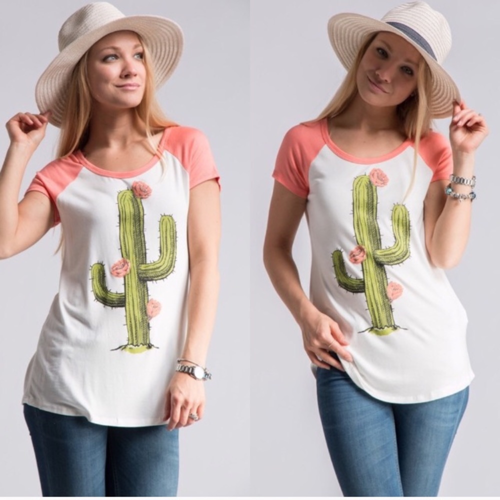 Top 👚🌵Fun Cactus Baseball Top🌵