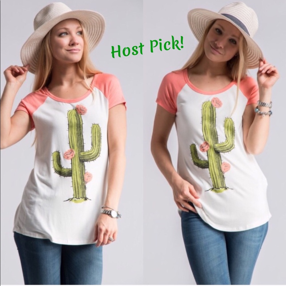 Fun Cactus Baseball Top