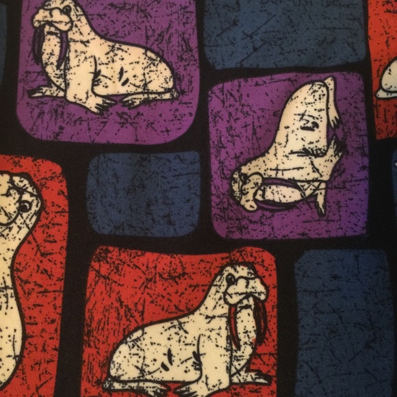 🖤 LLR RARE Walrus Print Leggings, OS (#72) - Picture 2 of 6