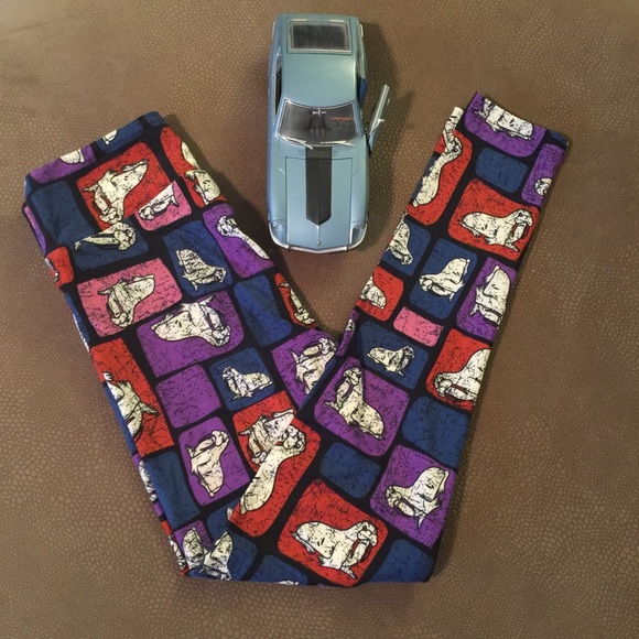 🖤 LLR RARE Walrus Print Leggings, OS (#72) - Picture 1 of 6