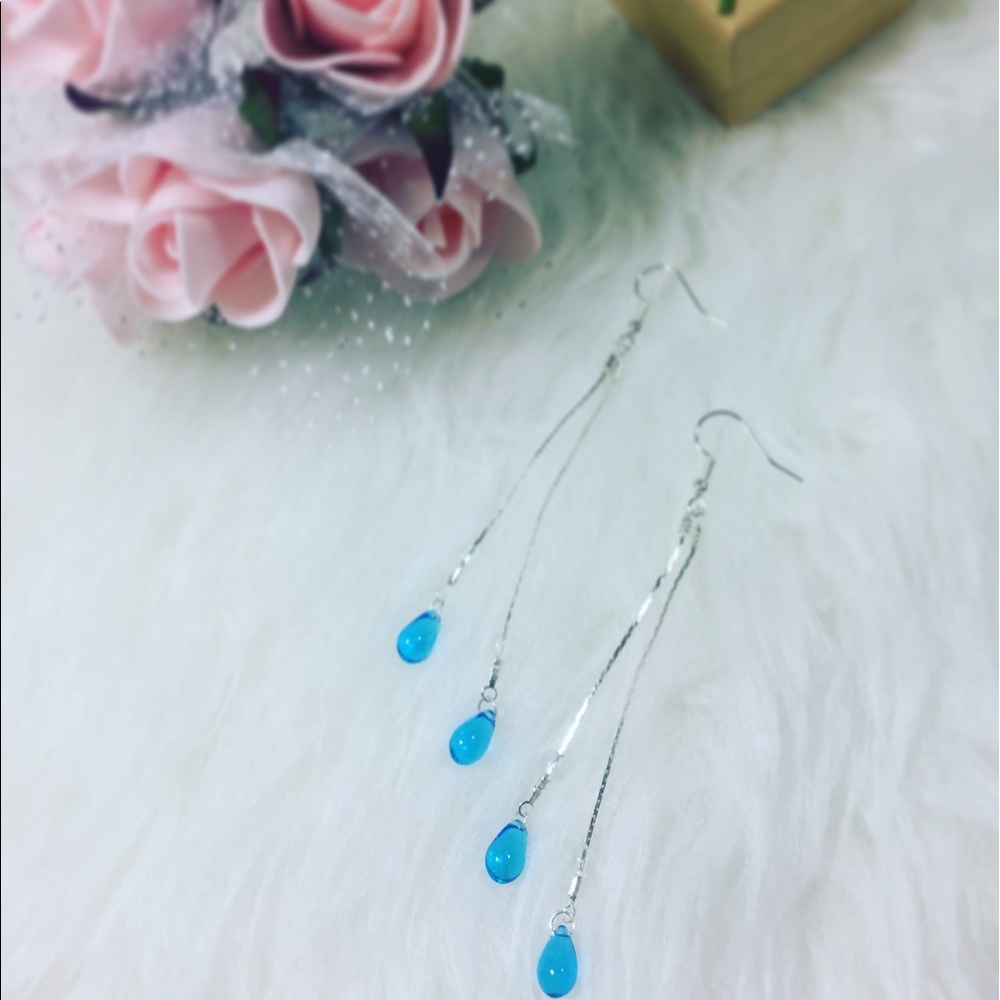 HANDMADE Czech Beads Mermaid Teardrop Earrings