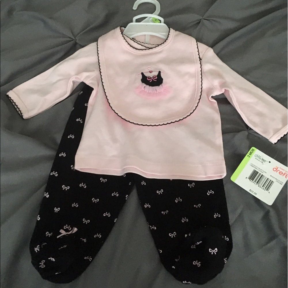 3 piece 3 month baby girl outfit
