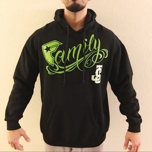 FAMOUS (Twitch) Black & Green Pullover Hoodie XL