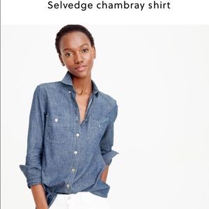 JCrew super soft button up jean shirt