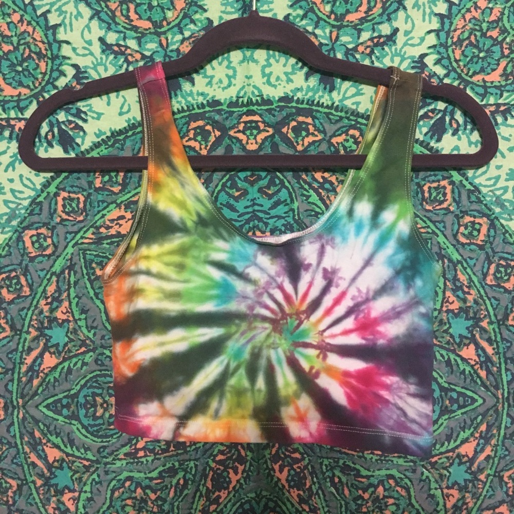❌SOLD❌Tie Dye American Apparel Crop Tank