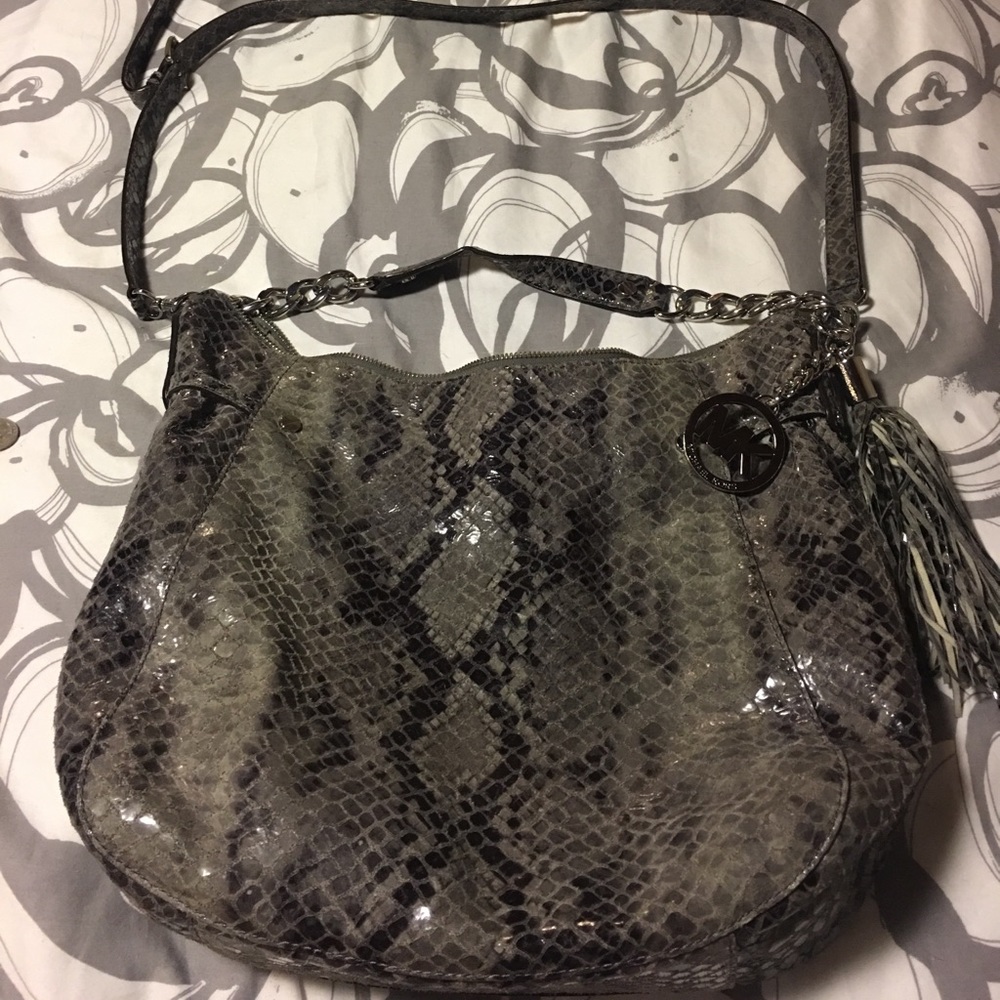 Michael kors snake skin handbag