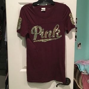 Victoria's Secret pink maroon T-shirt
