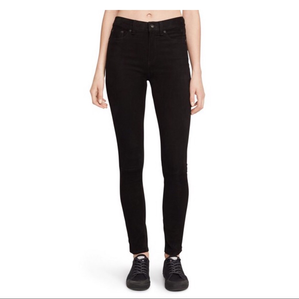 NWOT Rag & Bone Patchwork Skinny Dk Wash Jeans 26