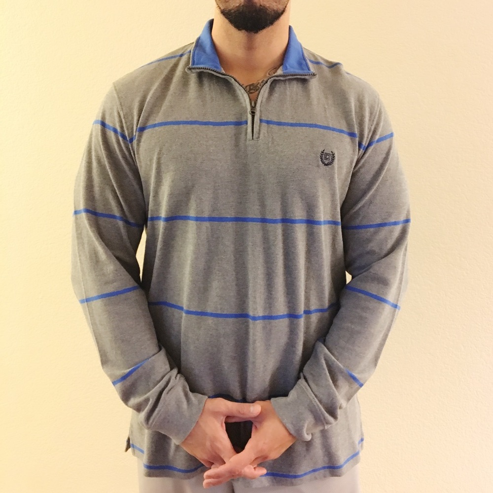 Chaps Long Sleeve Pullover Polo Size: Large