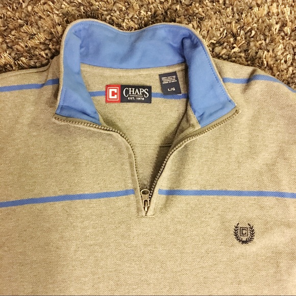 Chaps Long Sleeve Pullover Polo Size: Large - Picture 4 of 4