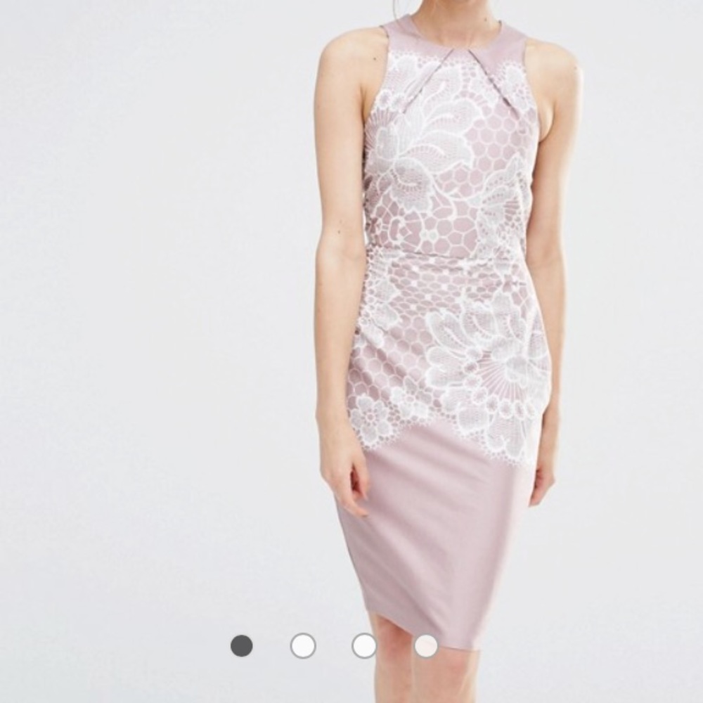 Lace Print Bodycon Dress