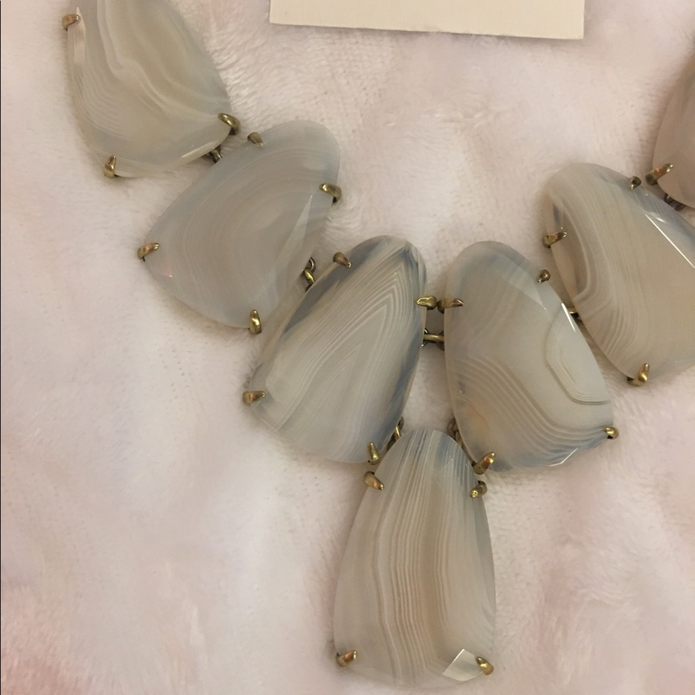 EUC Kendra Scott white banded Harlow