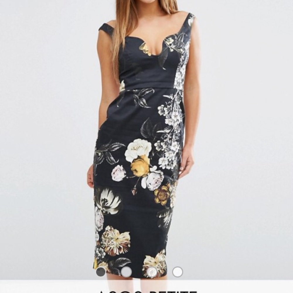 Floral Hitchcock Pencil Dress