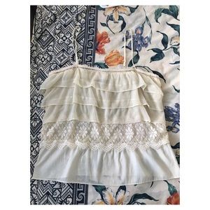 Flowy lace tank top