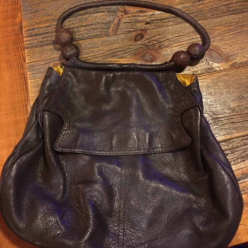 Escada leather hobo bag