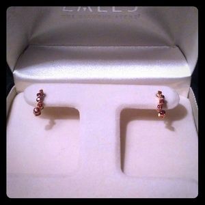 Zales 10KT Gold Garnet pendant & earring set