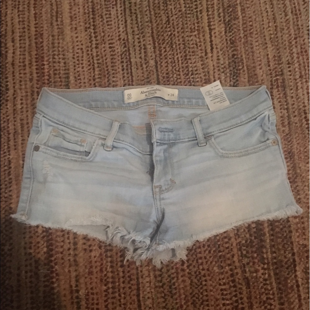 Abercrombie light was denim shorts