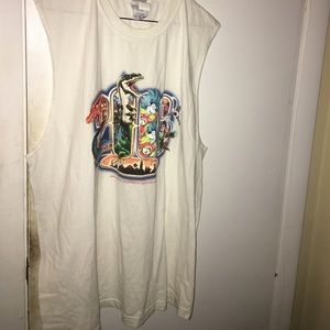 White Universal Studios Muscle T