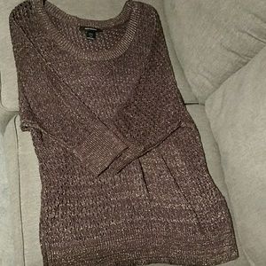 Brown & Gold loose knit sweater