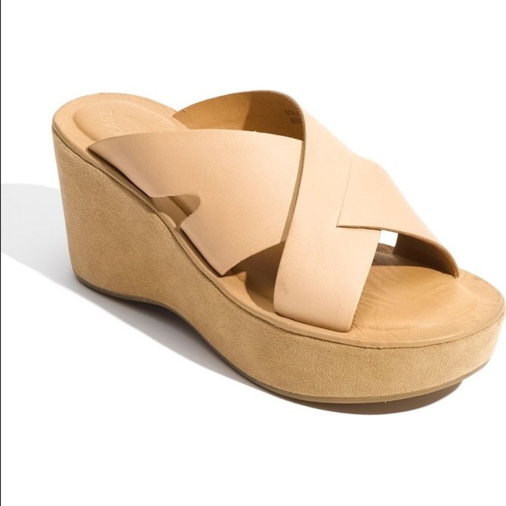 Kork-Ease Slide Wedge Sandal Tan Nude - LIKE NEW