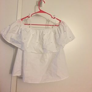 Cute off the shoulder white top