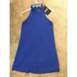 Blue halter dress