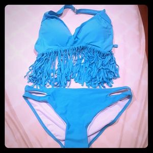 Fringe bikini swimwear bathing suit 2 piece