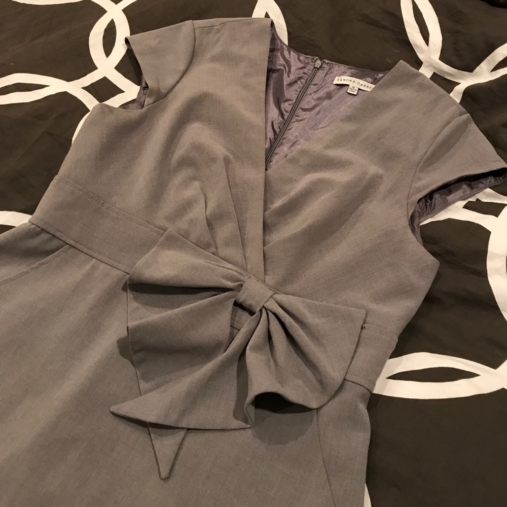 Gray Capped Sleeve Dress