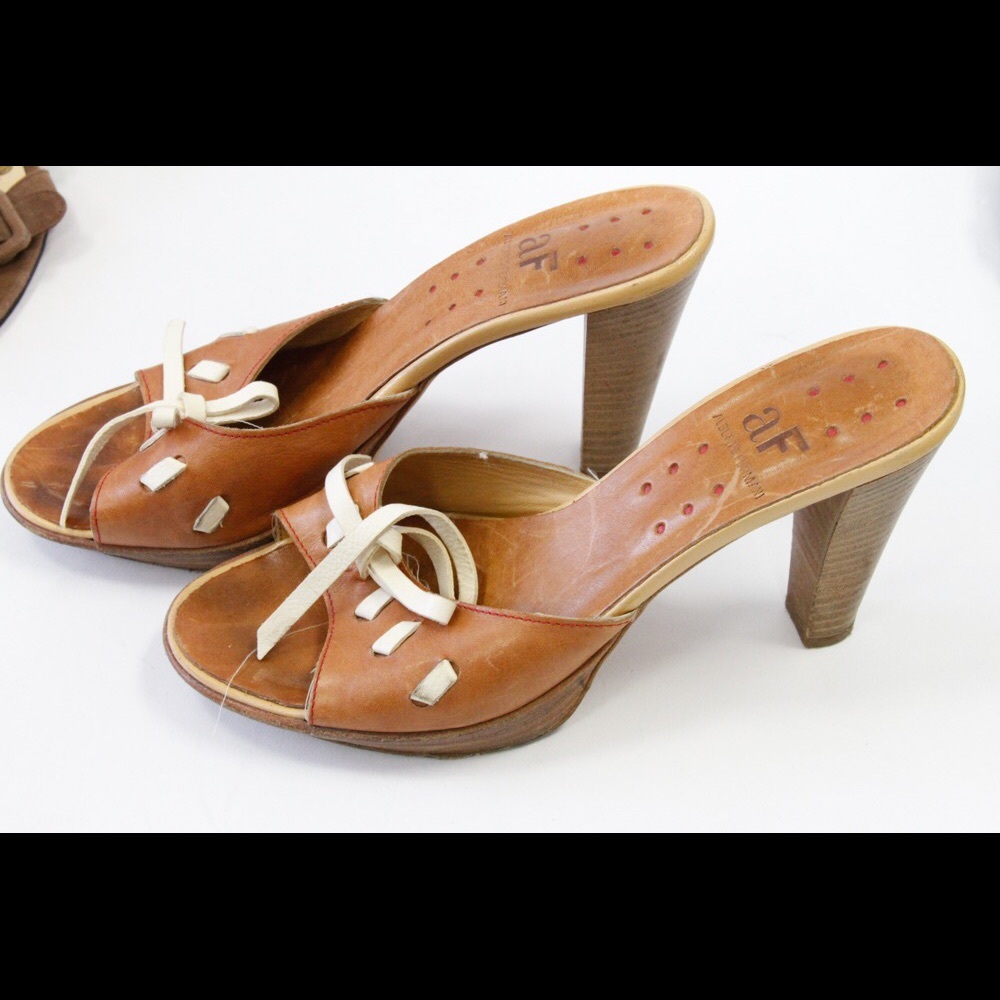 ALBERTO FERMANI brown leather mule MADE IN ITALY