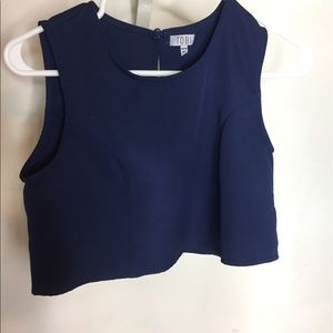 Blue Crop Top