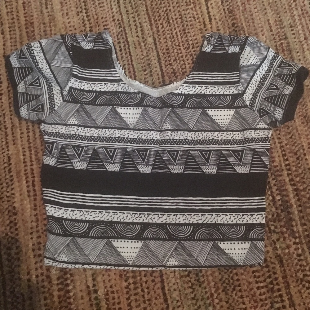 American apparel Aztec cropped tight tee