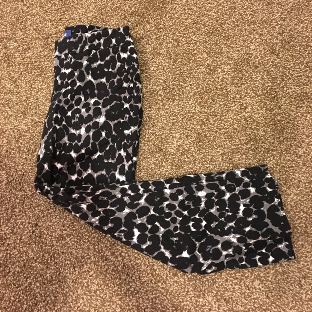 Old navy black leopard Harper pants