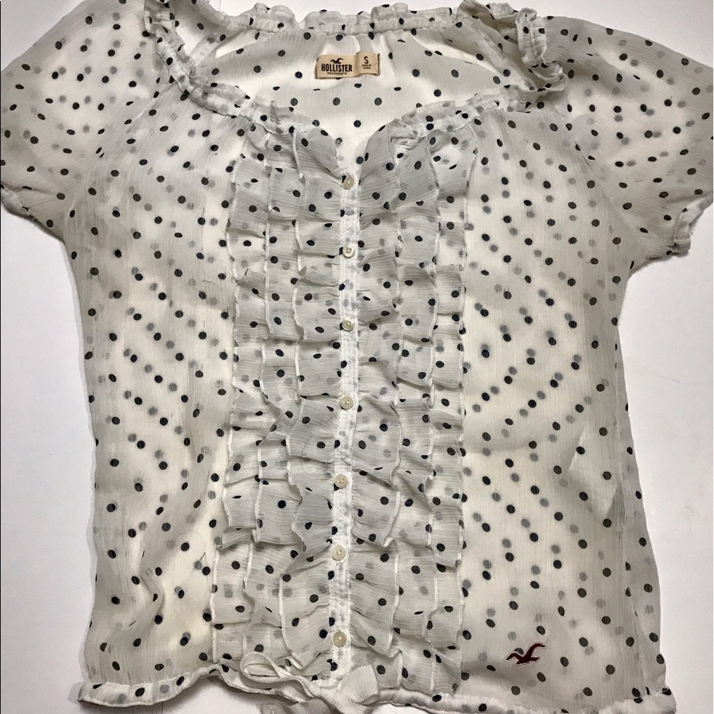 Cute Hollister shirt with ruffles!! - Picture 7 of 8