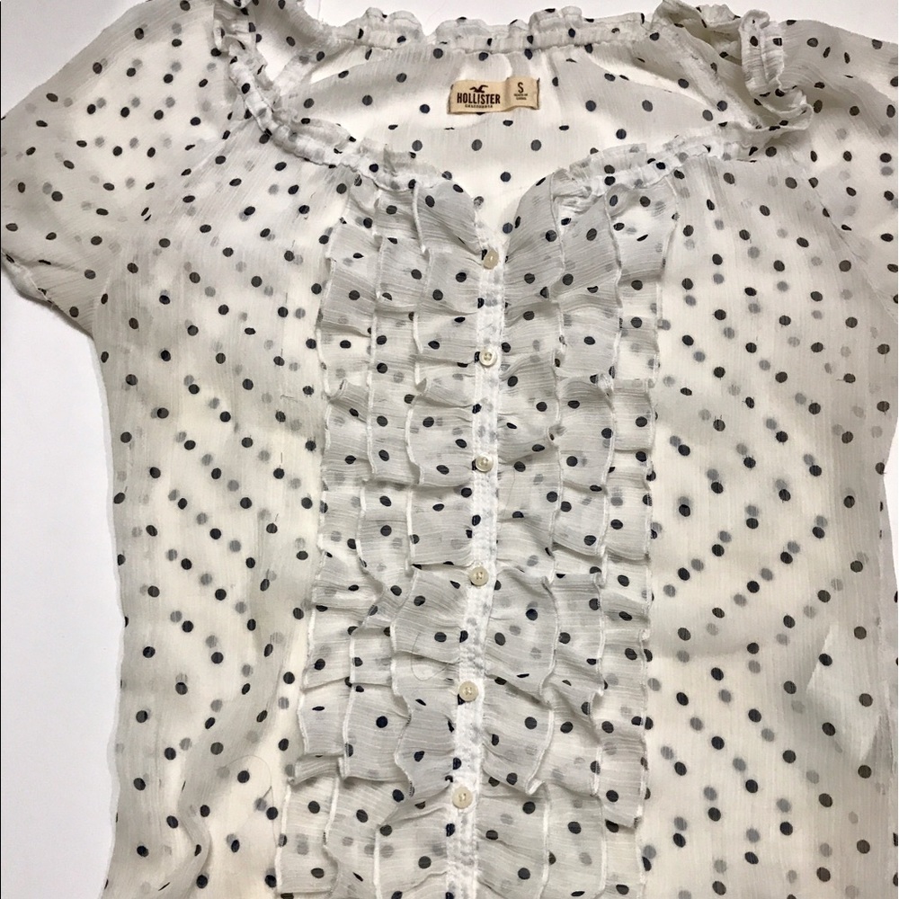 Cute Hollister shirt with ruffles!! - Picture 6 of 8