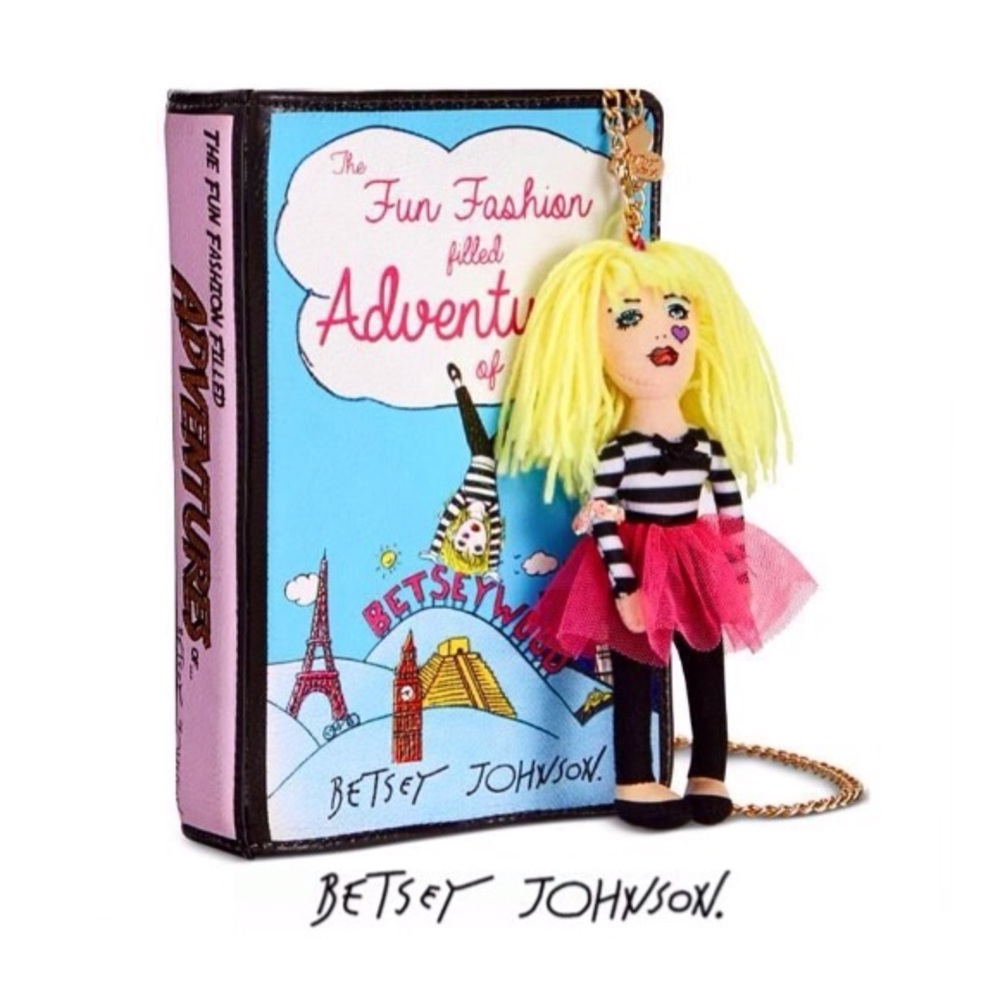 Rare Betsey Johnson Book Shoulder Bag with Doll