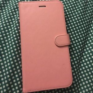 Pink iPhone wallet case for the iPhone 6/6s plus