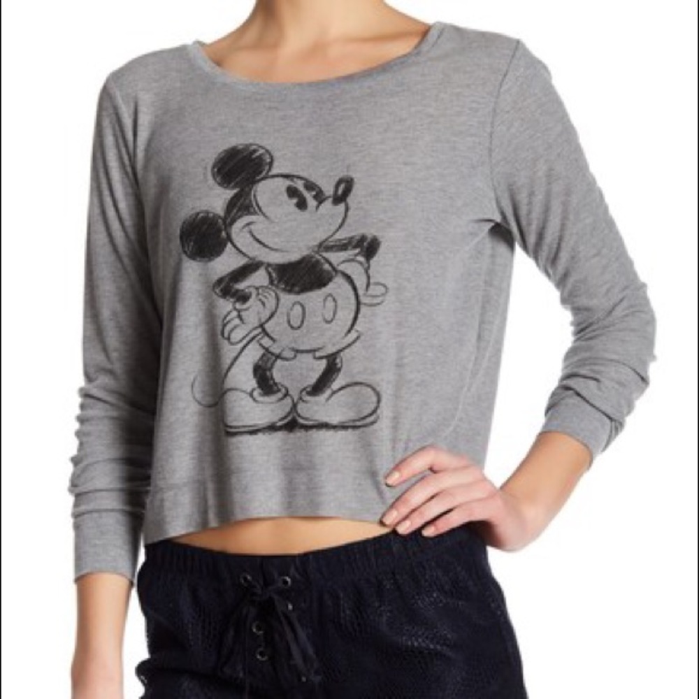 🆕 Cropped Rib Graphic Long Sleeve Lightweight Top