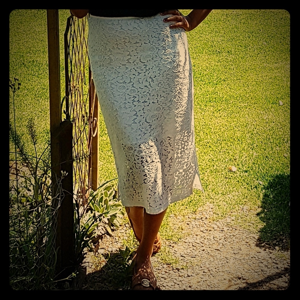 White Lace Skirt