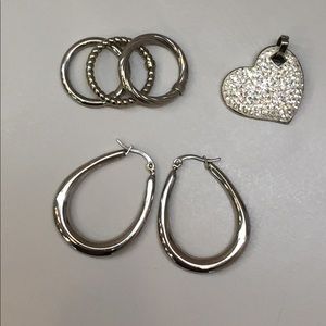 Stately Steel ring, necklace, pendant