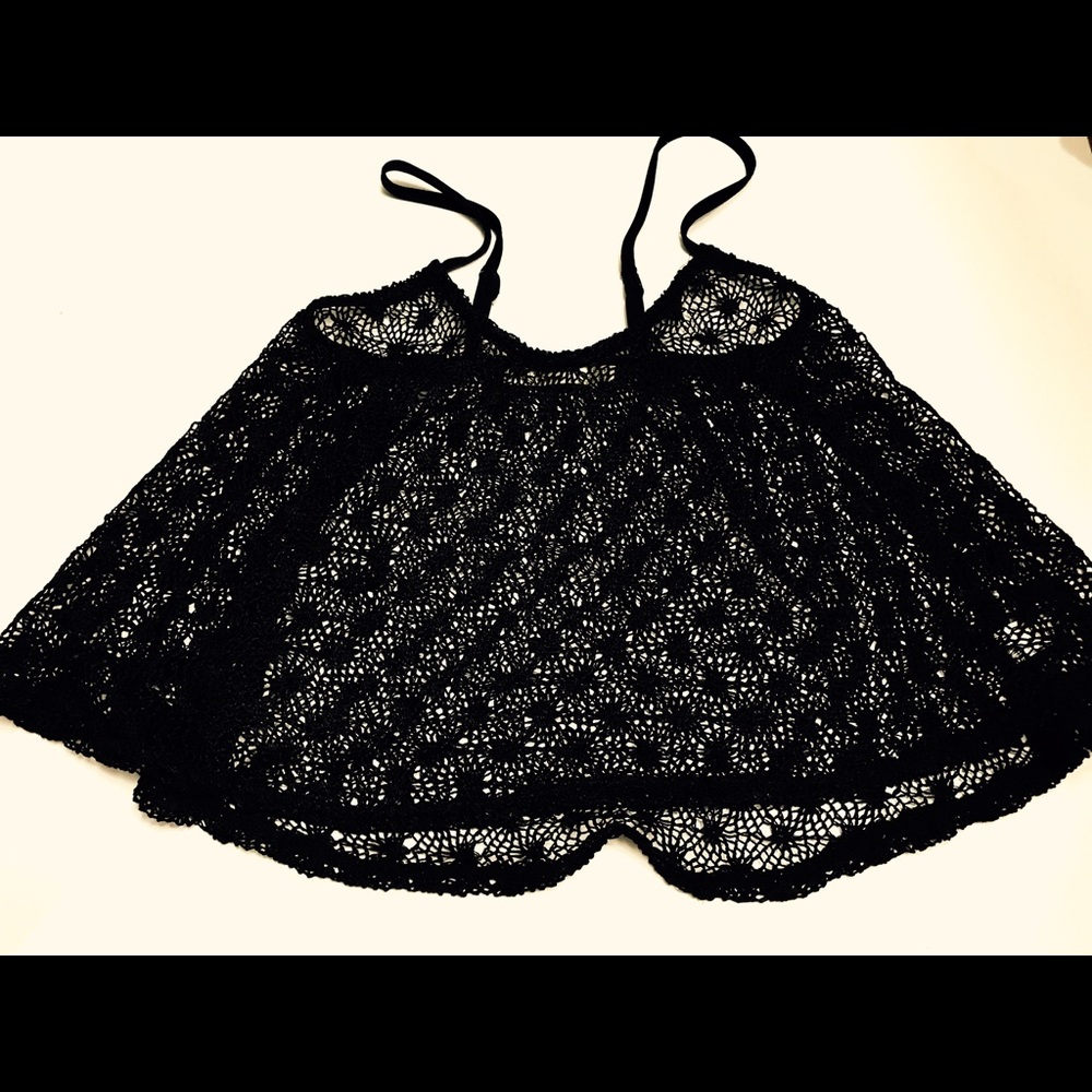 Liberty Love Lacey look black crop top tank! - Picture 5 of 8