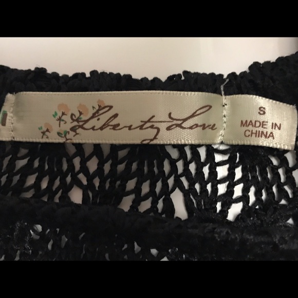 Liberty Love Lacey look black crop top tank! - Picture 6 of 8