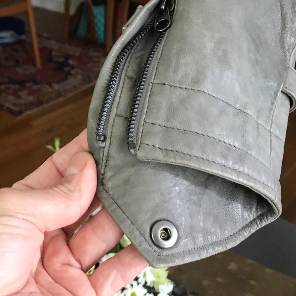 Truth and Pride GRAY leather jacket sz xs NWT - Picture 3 of 4