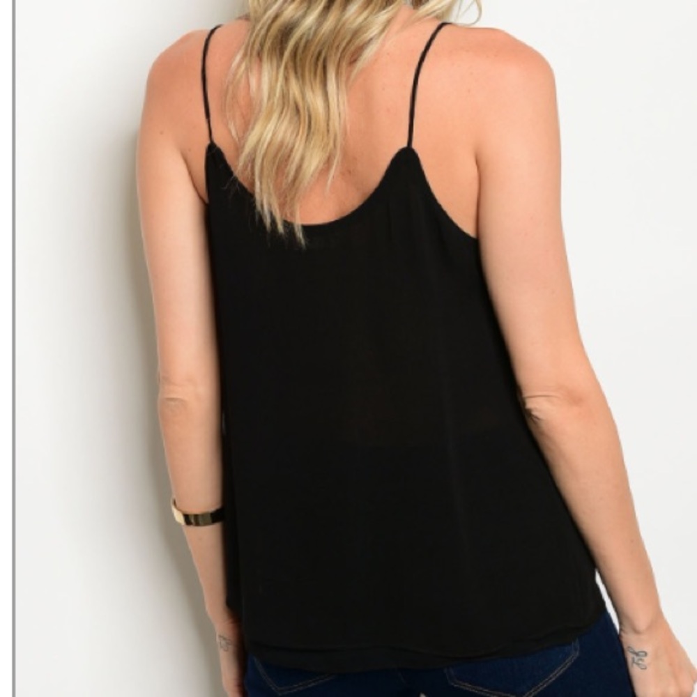 Sassy black spaghetti strap top - Picture 3 of 4