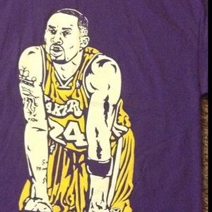 Kobe Bryant lakers tshirt purple custom