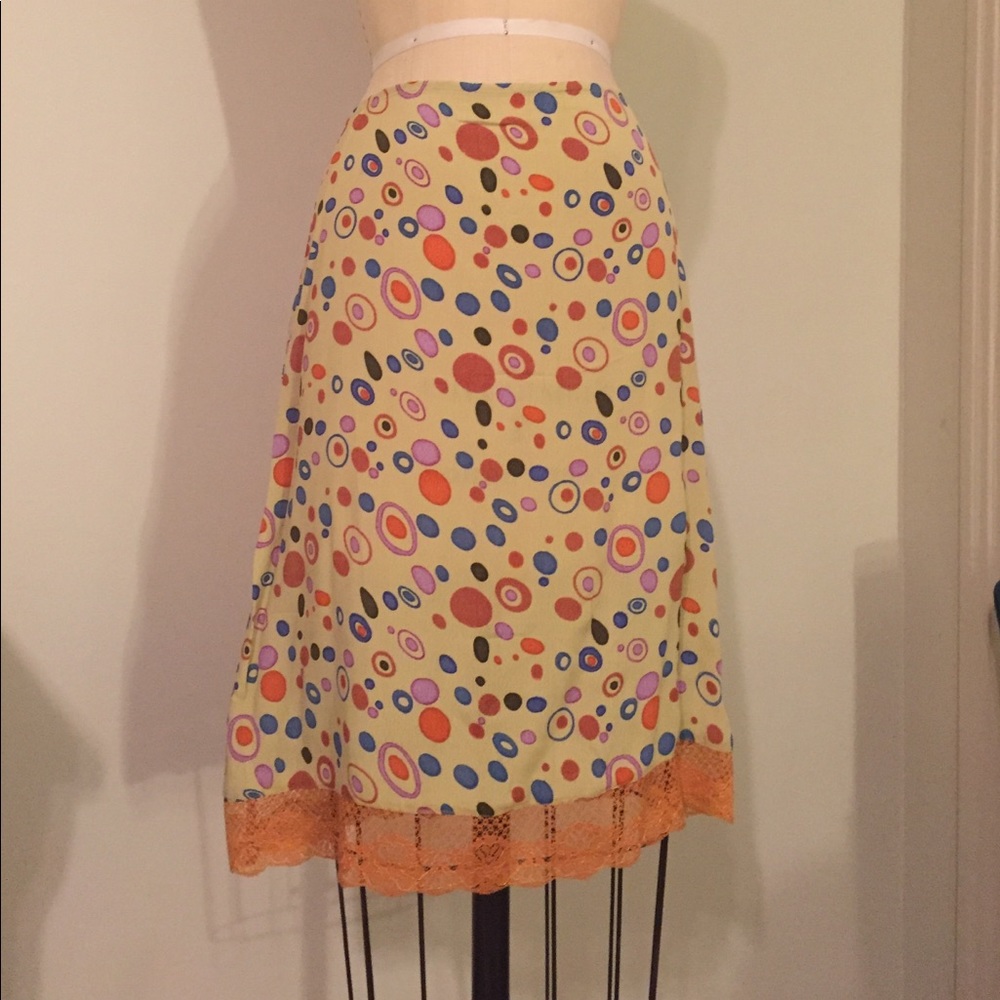Free People circle print skirt