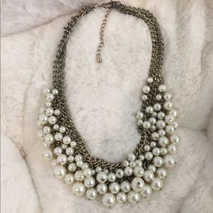 Faux Pearl statement necklace