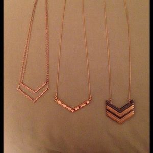 Madewell Arrowstack chevron necklace bundle