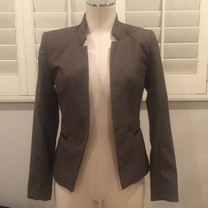 H&M Brown Black Plaid Jacket Blazer