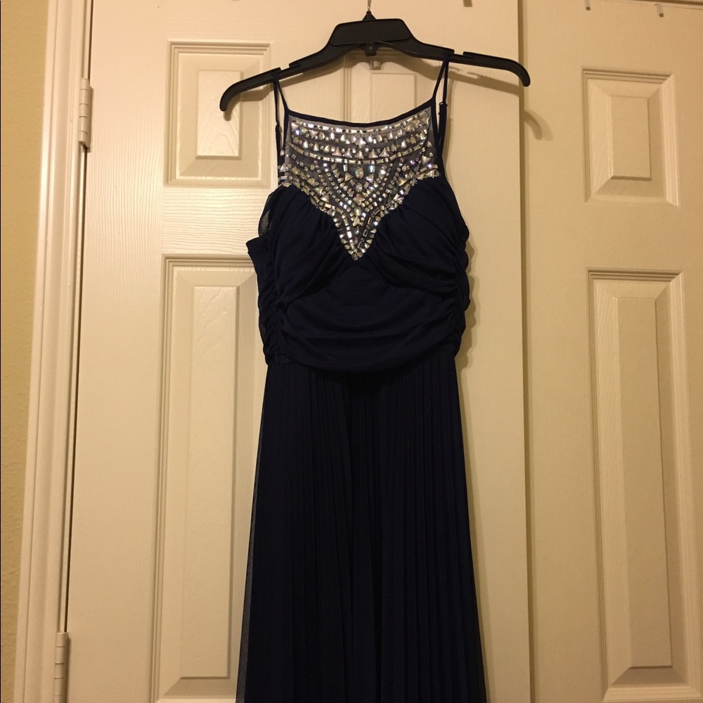 Royal Blue Halter Prom Dress